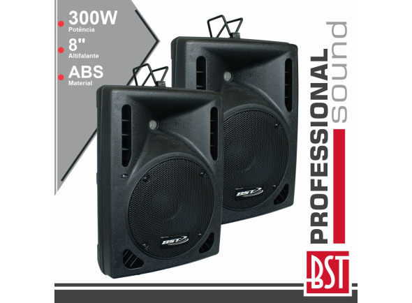 BST Conjunto 2 Colunas Passivas Pro 8 300WMAX ABS BST BST Conjunto 2 Colunas Passivas Pro 8 300WMAX ABS BST